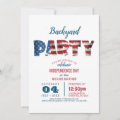 Eenvoudige en elegante vierde van juli Backyard Pa Kaart (Voorkant)