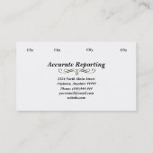 Eenvoudige en elegante Visitekaartjes van het rapp (Achterkant)