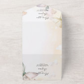 Eenvoudige en elegante vlinders bruiloft all in one uitnodiging (Buitenkant)