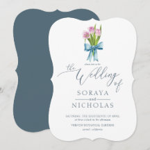 Eenvoudige en elegante Waterverf Floral Wedding