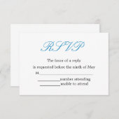 Eenvoudige en elegante weddenschappen RSVP (Voorkant / Achterkant)