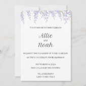 Eenvoudige en elegante witte bruiloft uitnodigings kaart (Voorkant)