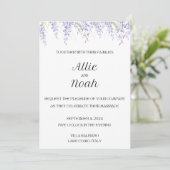 Eenvoudige en elegante witte bruiloft uitnodigings kaart (Staand voorkant)