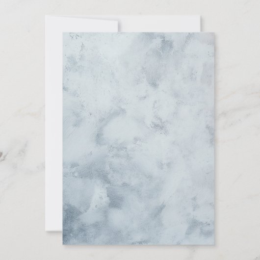 eenvoudige en elegante witte Masquerade Party Verj Kaart (Achterkant)