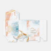 Eenvoudige en elegante zachte chique kleuren bedankdoosjes (Uitgevouwen)