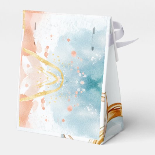 Eenvoudige en elegante zachte chique kleuren bedankdoosjes (Achterkant)