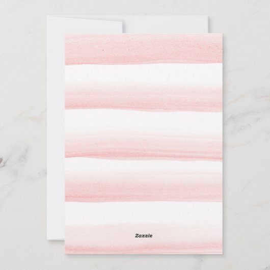 Eenvoudige en Elegante Zachte Waterverf Kerstmis Feestdagenkaart (Achterkant)