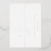 Eenvoudige en elegante zilverfolie - Hartelijk dan Folie Uitnodiging (Voorkant)