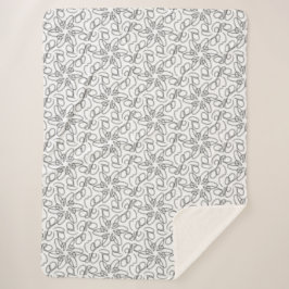 eenvoudige en elegante zwart-witte Sherpa Deken