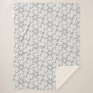 eenvoudige en elegante zwart-witte Sherpa Deken