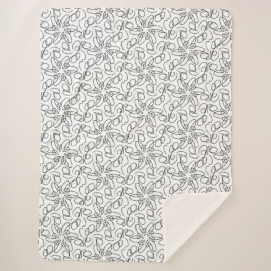 eenvoudige en elegante zwart-witte Sherpa Deken (Voorkant)