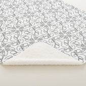 eenvoudige en elegante zwart-witte Sherpa Deken (3/4)