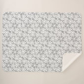 eenvoudige en elegante zwart-witte Sherpa Deken (Voorkant (horizontaal))