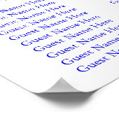 Eenvoudige en essentiële blauw-zierkaarten poster (Hoek)