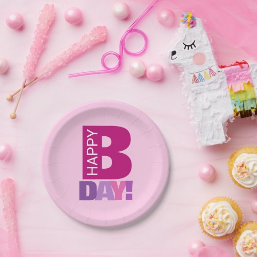 Eenvoudige en fijne, roze Borden voor dagpapier Papieren Bordje (Feest)