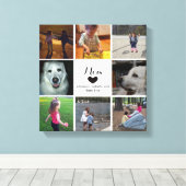 Eenvoudige en grafische foto-collage voor mam met  canvas afdruk (Insitu (Houten vloer))