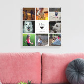 Eenvoudige en grafische foto-collage voor mam met  canvas afdruk (Insitu (Woonkamer))