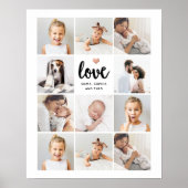 Eenvoudige en grafische fotocollage | Liefde met h Poster (Voorkant)