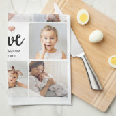 Eenvoudige en grafische fotocollage | Liefde met h Theedoek (Quarter Fold)