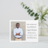 Eenvoudige en klassieke afstudeerfeestfoto briefkaart (Staand voorkant)