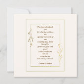 Eenvoudige en klassieke bruiloft - Hartelijk dank Bedankkaart (Voorkant)