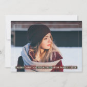 Eenvoudige en klassieke Country Plaid Kerstmis Feestdagenkaart (Voorkant)