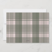 Eenvoudige en klassieke Country Plaid Kerstmis Feestdagenkaart (Achterkant)