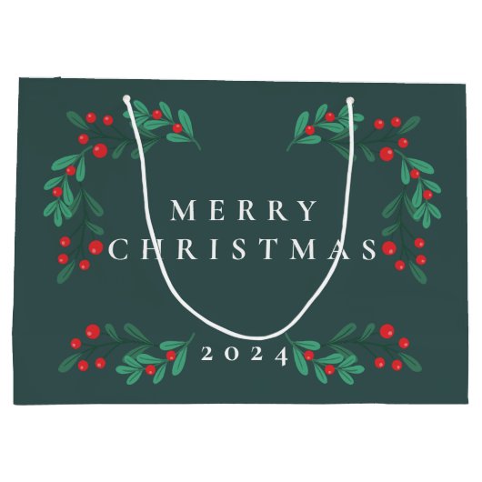 Eenvoudige en klassieke Floral Lijst Holiday Gift  Groot Cadeauzakje (Achterkant)