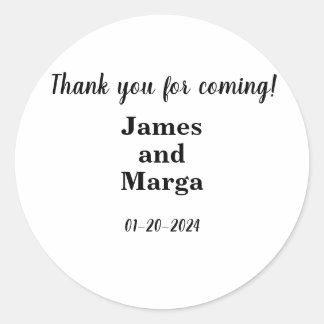 Eenvoudige en klassieke ronde sticker