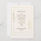 Eenvoudige en klassieke uitnodiging tot bruiloft (Voorkant)
