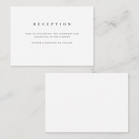 Eenvoudige en klassluitkaart informatiekaartje (Voorkant / Achterkant)