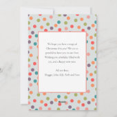 Eenvoudige en kleurrijke kerstfotocollage feestdagenkaart (Achterkant)