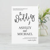 Eenvoudige en legante huwelijksuitnodiging kaart (Staand voorkant)