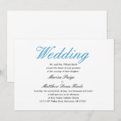 Eenvoudige en legante huwelijksuitnodiging kaart (Voorkant / Achterkant)