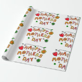 Eenvoudige en leuke Happy Moederdag Cadeaupapier (Uitgerold)