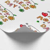 Eenvoudige en leuke Happy Moederdag Cadeaupapier (Hoek)