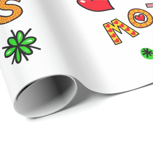 Eenvoudige en leuke Happy Moederdag Cadeaupapier (Rol Hoek)