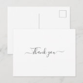 Eenvoudige en minimale bedankt-kaart briefkaart (Voorkant / Achterkant)