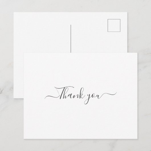 Eenvoudige en minimale bedankt-kaart briefkaart (Voorkant / Achterkant)