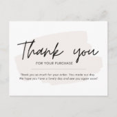 Eenvoudige en minimale bedankt-kaart briefkaart (Voorkant)