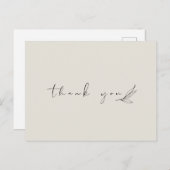 Eenvoudige en minimale bedankt-kaart briefkaart (Voorkant / Achterkant)