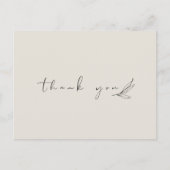 Eenvoudige en minimale bedankt-kaart briefkaart (Voorkant)