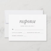 Eenvoudige en minimale Blue Wedding RSVP-respons RSVP Kaartje (Voorkant)