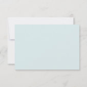 Eenvoudige en minimale Blue Wedding RSVP-respons RSVP Kaartje (Achterkant)