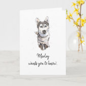 Eenvoudige en minimale feestdag in de witte vlek kaart (Gele Bloem)