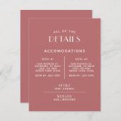 Eenvoudige en minimale huwelijkssluiting informatiekaartje (Voorkant / Achterkant)