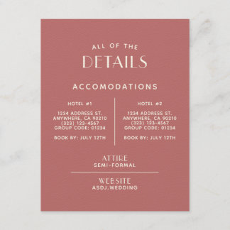 Eenvoudige en minimale huwelijkssluiting informatiekaartje