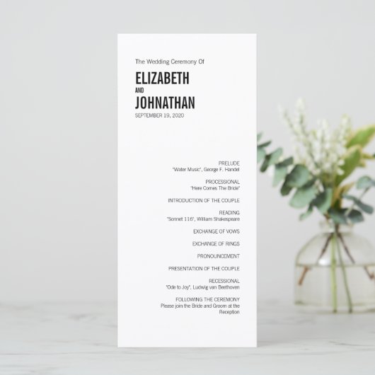 Eenvoudige en minimale Kaart van het Typografie We (Staand voorkant)