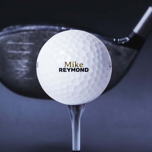 Eenvoudige en minimale naam van golfer golfballen