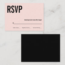 Eenvoudige en minimale roze typografie RSVP